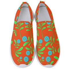 Background-texture-seamless-flowers Men s Slip On Sneakers