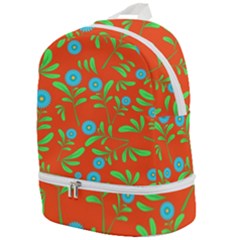 Background-texture-seamless-flowers Zip Bottom Backpack