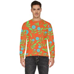 Background-texture-seamless-flowers Men s Fleece Sweatshirt