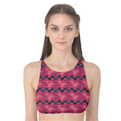 Background-pattern-structure Tank Bikini Top