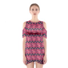 Background-pattern-structure Shoulder Cutout One Piece Dress