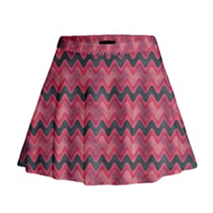 Background-pattern-structure Mini Flare Skirt