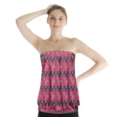 Background-pattern-structure Strapless Top