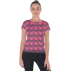 Background-pattern-structure Short Sleeve Sports Top 