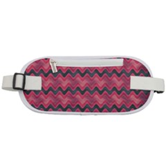 Background-pattern-structure Rounded Waist Pouch