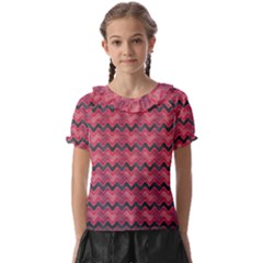 Background-pattern-structure Kids  Frill Chiffon Blouse