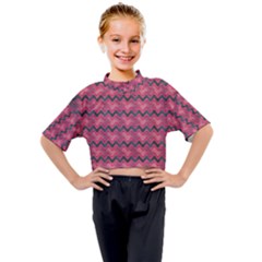 Background-pattern-structure Kids Mock Neck Tee