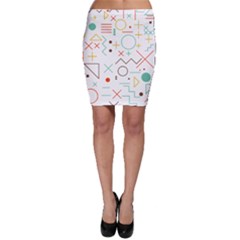 Mathematics Geometry Geometric Shape Euclidean Pattern Bodycon Skirt by Sapixe