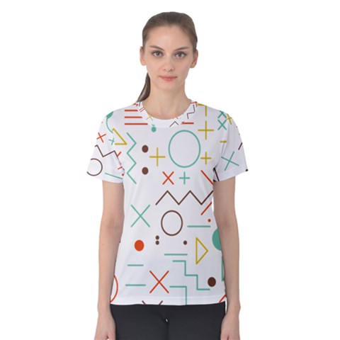 Mathematics Geometry Geometric Shape Euclidean Pattern Women s Cotton Tee by Sapixe