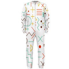 Mathematics Geometry Geometric Shape Euclidean Pattern Onepiece Jumpsuit (men) by Sapixe