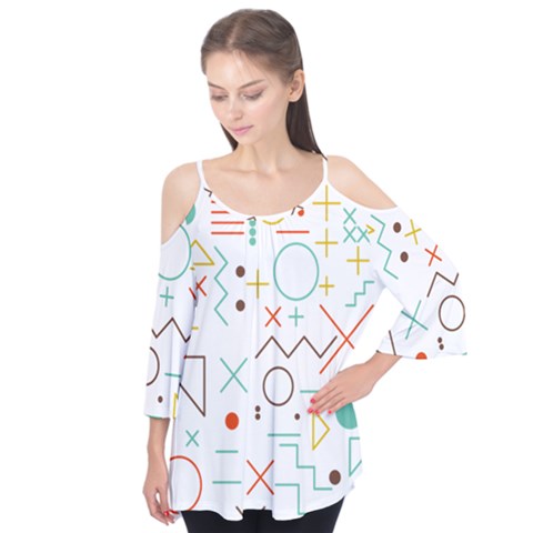 Mathematics Geometry Geometric Shape Euclidean Pattern Flutter Tees by Sapixe