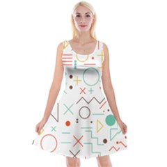 Mathematics Geometry Geometric Shape Euclidean Pattern Reversible Velvet Sleeveless Dress