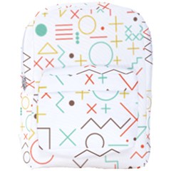 Mathematics Geometry Geometric Shape Euclidean Pattern Full Print Backpack by Sapixe