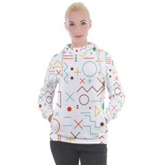 Mathematics Geometry Geometric Shape Euclidean Pattern Women s Hooded Pullover