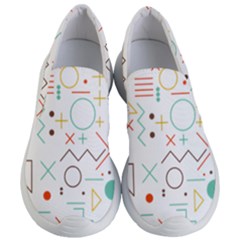 Mathematics Geometry Geometric Shape Euclidean Pattern Women s Lightweight Slip Ons by Sapixe