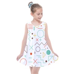 Mathematics Geometry Geometric Shape Euclidean Pattern Kids  Summer Dress by Sapixe