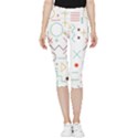 Mathematics Geometry Geometric Shape Euclidean Pattern Inside Out Lightweight Velour Capri Leggings  View1