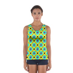 Abstract Pattern Tiles Square Design Modern Sport Tank Top  by Amaryn4rt