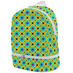 Abstract Pattern Tiles Square Design Modern Zip Bottom Backpack by Amaryn4rt