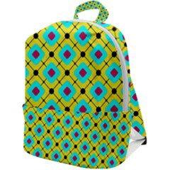 Abstract Pattern Tiles Square Design Modern Zip Up Backpack by Amaryn4rt