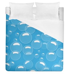 Pattern Blue Bubble Pattern Background Duvet Cover (queen Size) by Amaryn4rt