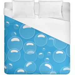 Pattern Blue Bubble Pattern Background Duvet Cover (king Size) by Amaryn4rt