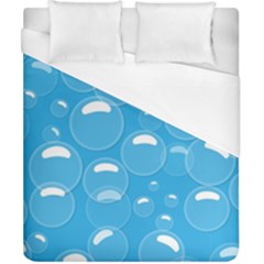 Pattern Blue Bubble Pattern Background Duvet Cover (california King Size) by Amaryn4rt