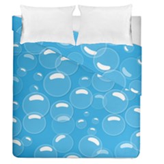 Pattern Blue Bubble Pattern Background Duvet Cover Double Side (queen Size) by Amaryn4rt