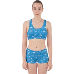 Pattern Blue Bubble Pattern Background Work It Out Gym Set by Amaryn4rt