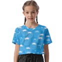 Pattern Blue Bubble Pattern Background Kids  Basic Tee View1