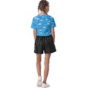 Pattern Blue Bubble Pattern Background Kids  Basic Tee View2