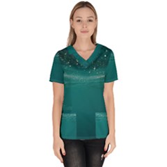 Ocean Women s V-neck Scrub Top by nateshop