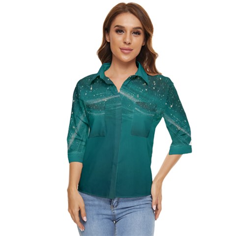 Ocean Women s Quarter Sleeve Pocket Shirt by nateshop