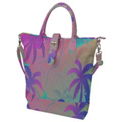 Palm-trees Buckle Top Tote Bag by nateshop