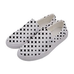 Pattern-whit Star Black Women s Canvas Slip Ons by nateshop