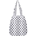 Pattern-whit Star Black Center Zip Backpack View1