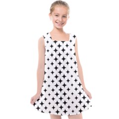 Pattern-whit Star Black Kids  Cross Back Dress by nateshop