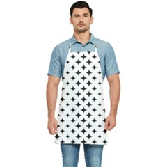 Pattern-whit Star Black Kitchen Apron by nateshop