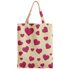 Valentine Flat Love Hearts Design Romantic Zipper Classic Tote Bag by Amaryn4rt