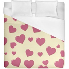 Valentine Flat Love Hearts Design Romantic Duvet Cover (king Size) by Amaryn4rt