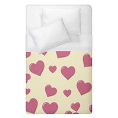 Valentine Flat Love Hearts Design Romantic Duvet Cover (single Size) by Amaryn4rt