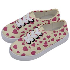 Valentine Flat Love Hearts Design Romantic Kids  Classic Low Top Sneakers by Amaryn4rt