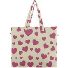 Valentine Flat Love Hearts Design Romantic Canvas Travel Bag by Amaryn4rt