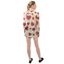 Valentine Flat Love Hearts Design Romantic Long Sleeve Chiffon Shirt View2