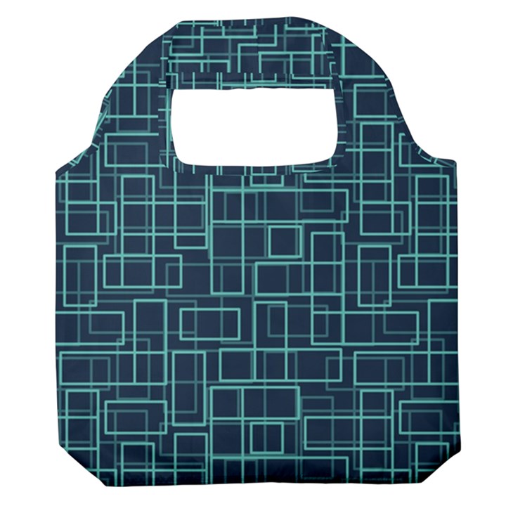 Abstract Illustration Background Rectangles Pattern Premium Foldable Grocery Recycle Bag