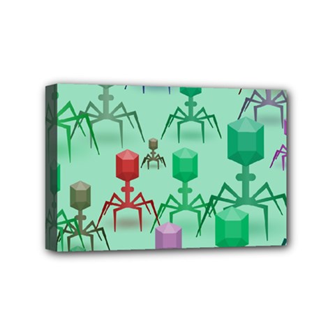 Bacteriophage Virus Army Mini Canvas 6  X 4  (stretched) by Amaryn4rt