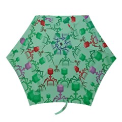 Bacteriophage Virus Army Mini Folding Umbrellas by Amaryn4rt