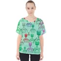 Bacteriophage Virus Army V-Neck Dolman Drape Top View1