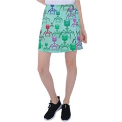 Bacteriophage Virus Army Tennis Skirt by Amaryn4rt