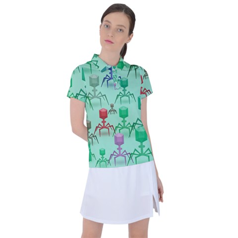 Bacteriophage Virus Army Women s Polo Tee by Amaryn4rt